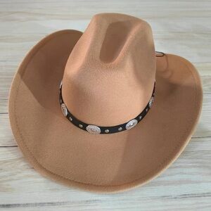 Tan Western Style Hat with Black Band
